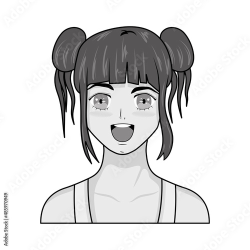 excited manga girl
