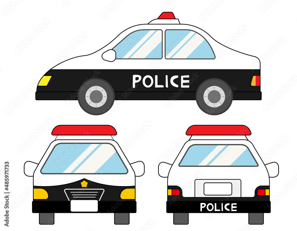 パトカー 警察 ベクターイラスト パトカー 警察 ベクターイラスト
