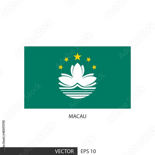 Macau square flag on white background and specify is vector eps10.