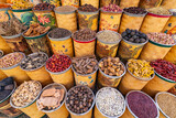 Dubai Spice Souk. Traditional bazaar in Dubai, United Arab Emirates (UAE) Selling a variety of fragrances and spices, herbs.