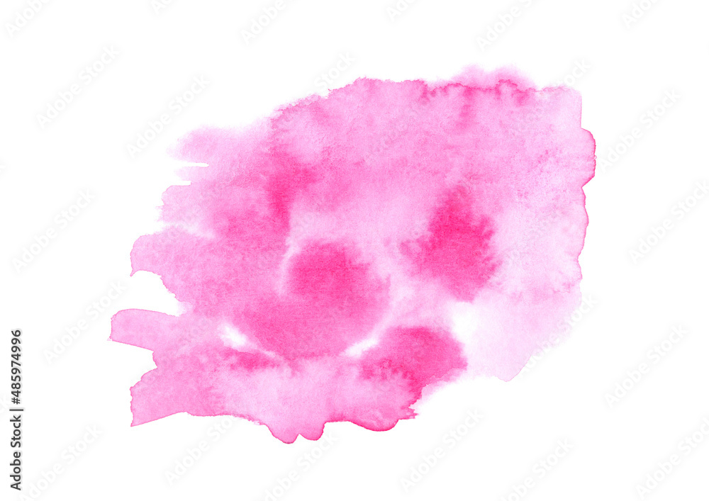 watercolor abstract background pink color isolated