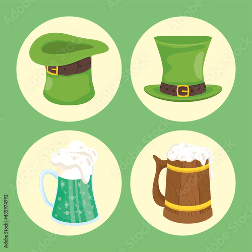 st patricks day icons collection
