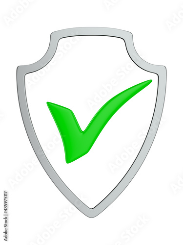 shield with checkmark on wh...