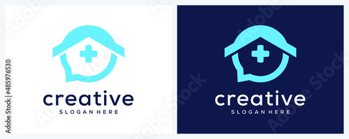 Medical home clinic logo icon