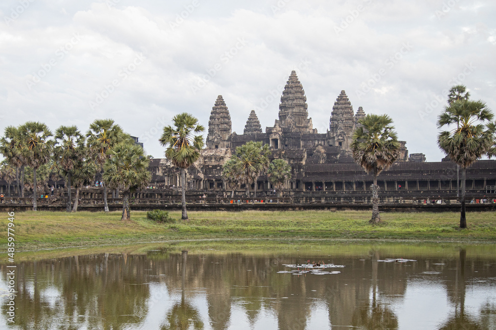 Ancient temple ruins in the jungles of Siem Reap, Cambodia