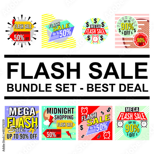 flash sale bundle set vector