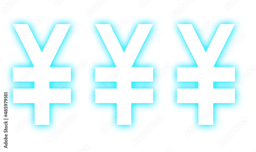 Obraz premium yen, símbolo digital de la moneda de Japón