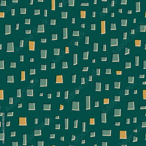 Retro style abstract mosaic retro seamless pattern for textile, wallpaper, wrapping paper print and other design