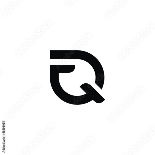 F Q FQ QF monogram logo initial letter designs