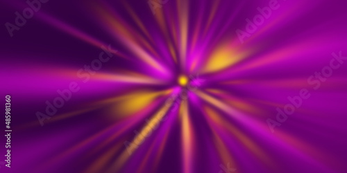 Bright abstract background. Velvet violet background, yellow neon waves, glow. The Biggest Color Trends