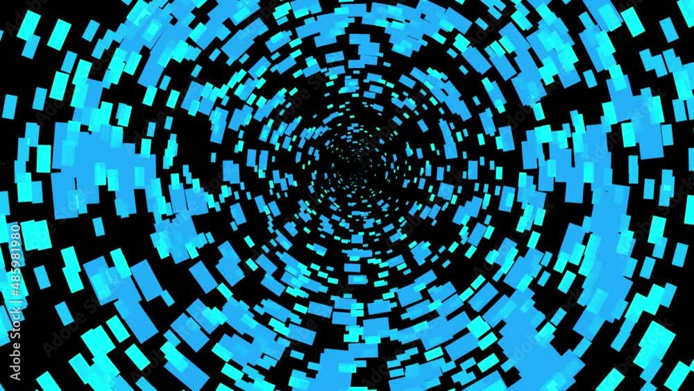Data Stream highway tunnel Blue motion background 4K Data Stream highway tunnel Blue motion background 4K