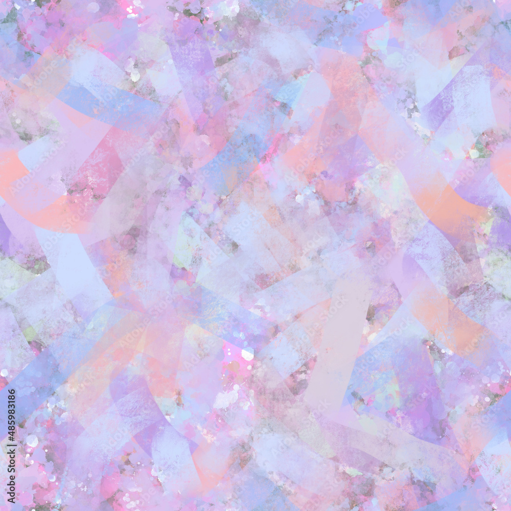 Abstract hand painted surface in light pastel delicate pink blue lilac colors