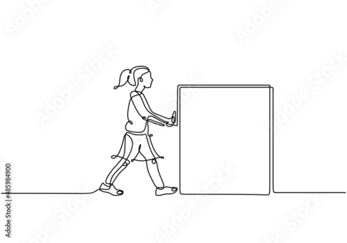 One single line drawing of ...