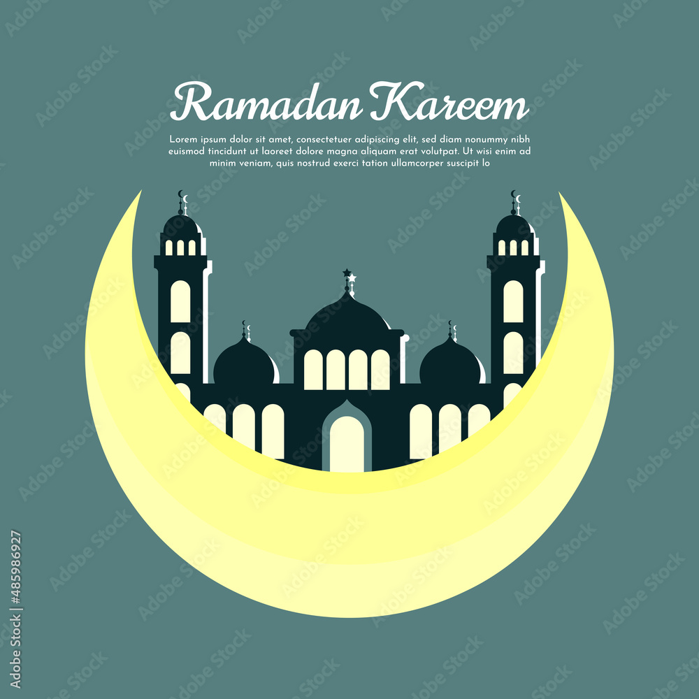 Flat Ramadan Kareem Illustration Background