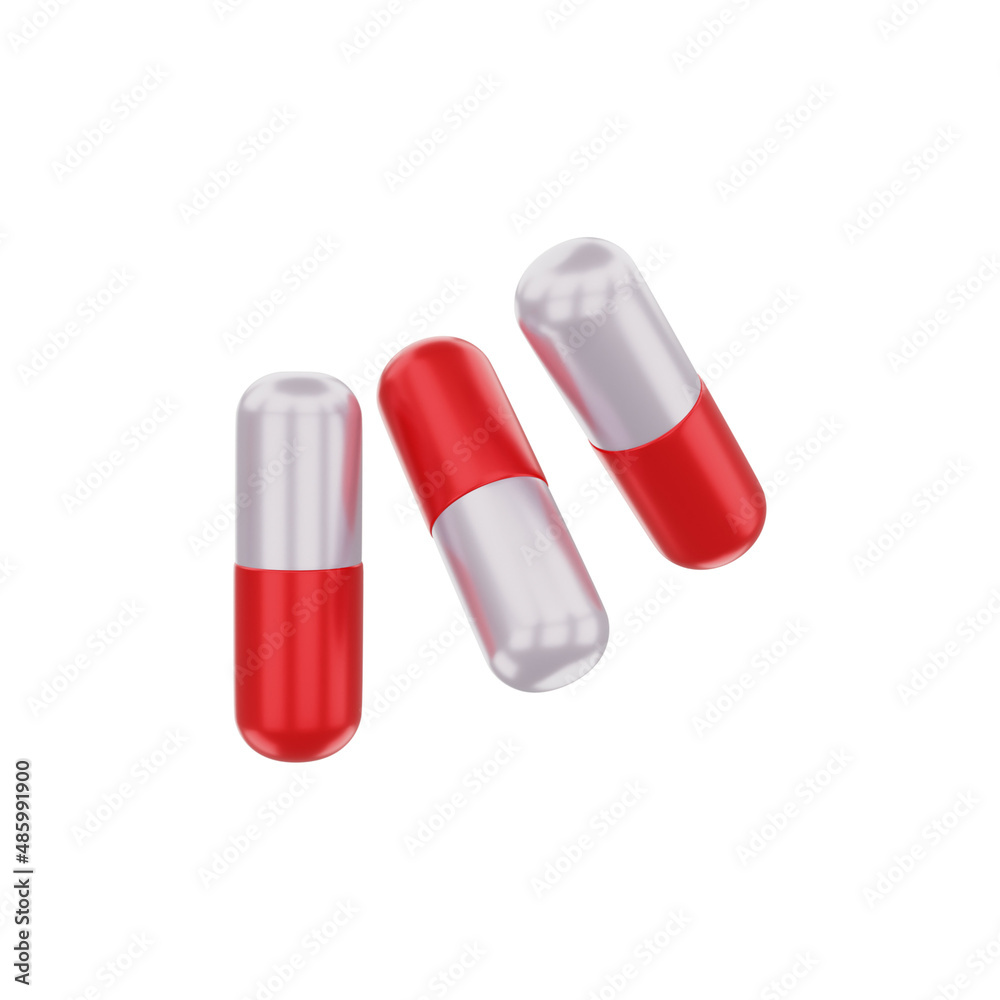 3d rendering Medicine Capsule icon 3d rendering Medicine Capsule icon