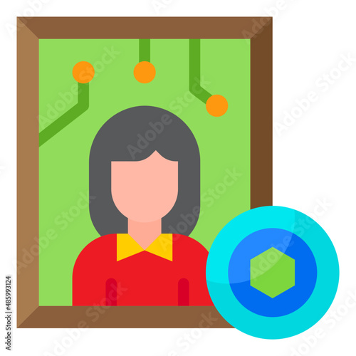 nft flat style icon