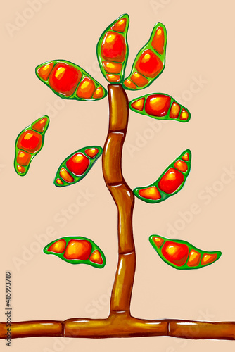 Microscopic mold fungi Curvularia, illustration photo