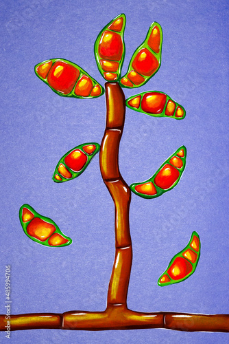 Microscopic mold fungi Curvularia, illustration photo
