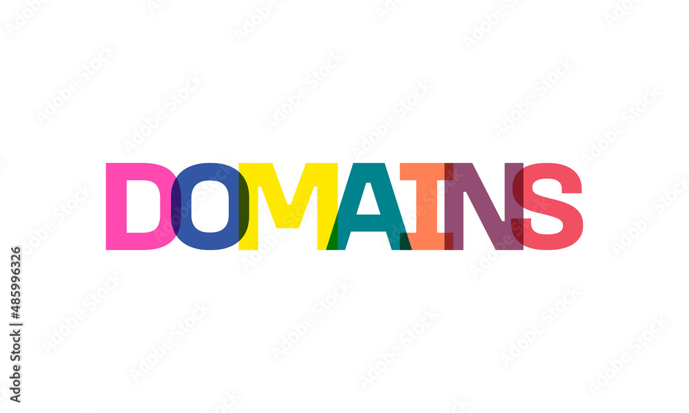 Colorful domains banner