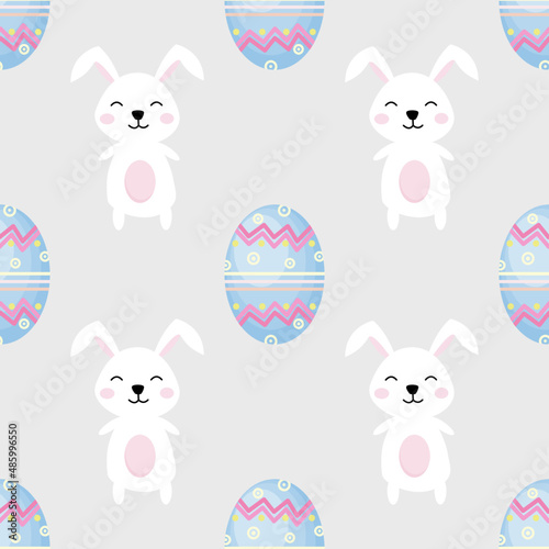 Cute rabbit seamless pattern. Creative for texture, fabric, wrapping, textile, wallpaper, apparel. Vector illustration. Easter background.