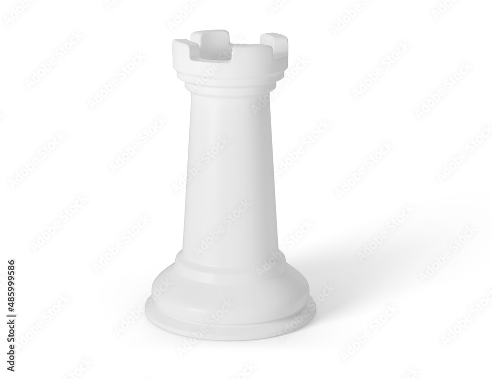 Black Chess Rook Gaming Figure isolated on white background Black Chess Rook Gaming Figure isolated on white background