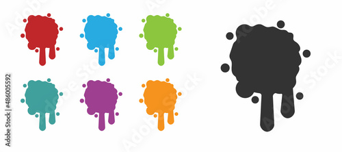 Black Paint spray icon isolated on white background. Set icons colorful. Vector