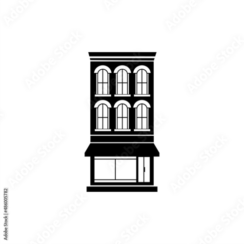 House silhouette for clipart or icon as a supporting image for graphic elements 