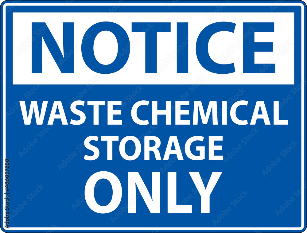 Waste Chemical Storage Only On White Background