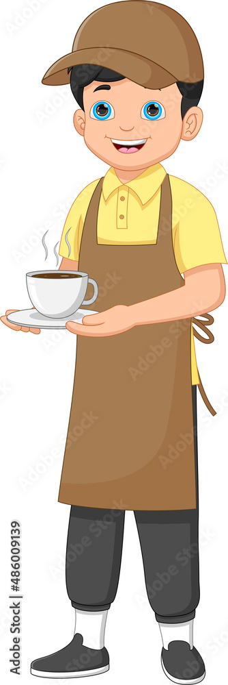 Fototapeta premium boy server serving drinks