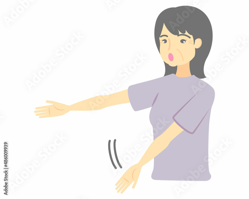 脳梗塞の前兆症状のイラスト／Illustration of signs of cerebral infarction