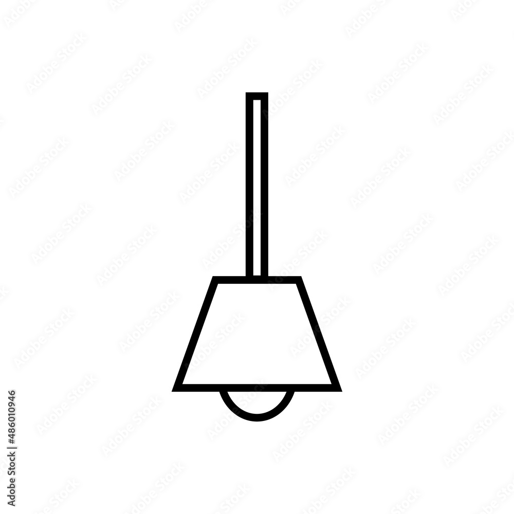 Chandelier line icon, vector outline logo isolated on white background