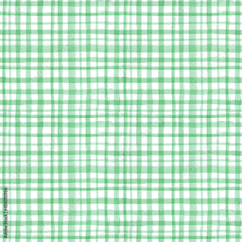 Simple watercolor checkered seamless pattern.