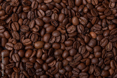 dark roasted coffee beans background, arabic roasting coffee