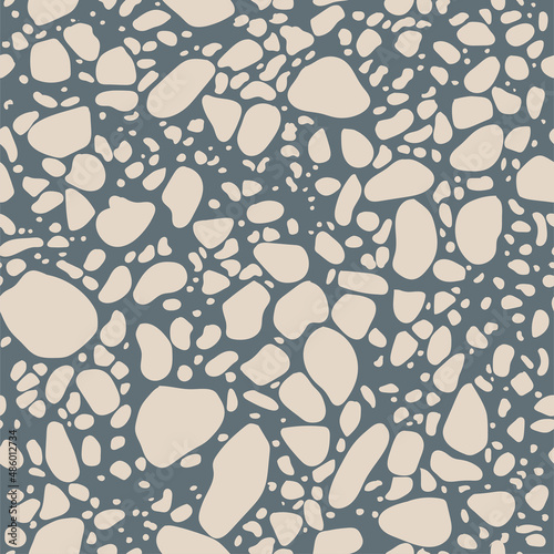 Seamless pattern with stone mosaic.Ceramic tile with a chaotic pattern.Vector illustration.