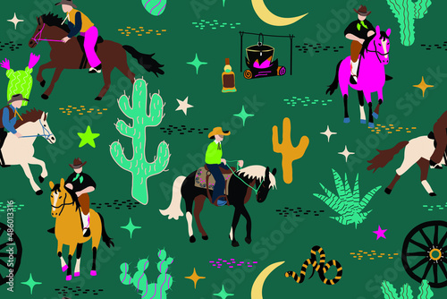 pattern with horses