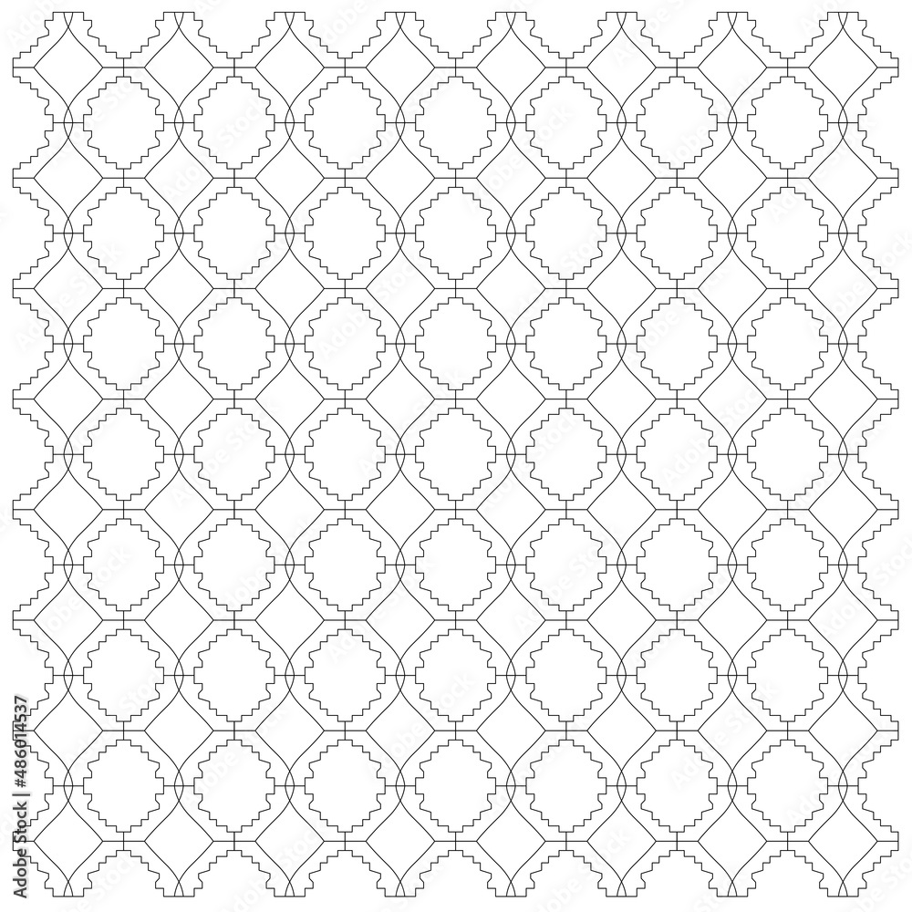 Fototapeta premium Ornamental Monochrome Aztecs Texture, Pattern, Background