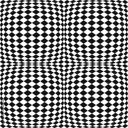 Convex simple rhombuses pattern. Vector seamless checker rhombs.