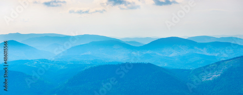 Blue mist mountains landscape