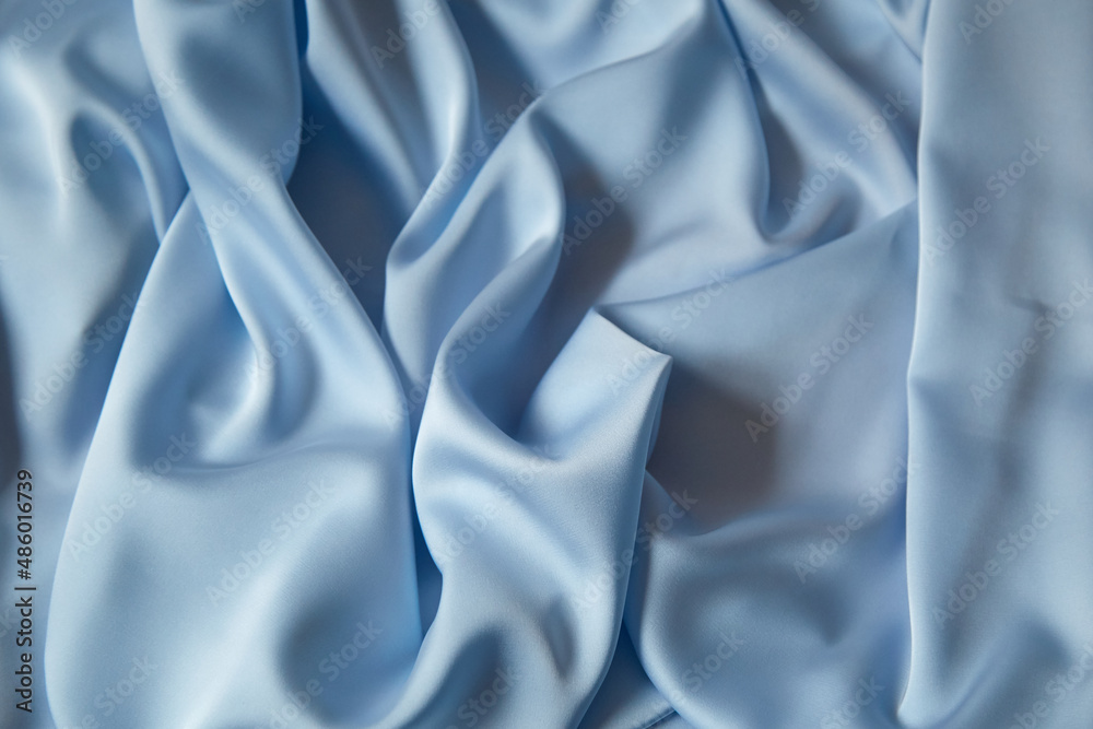 Beautiful draped silk fabric in blue. Beautiful draped silk fabric in blue.