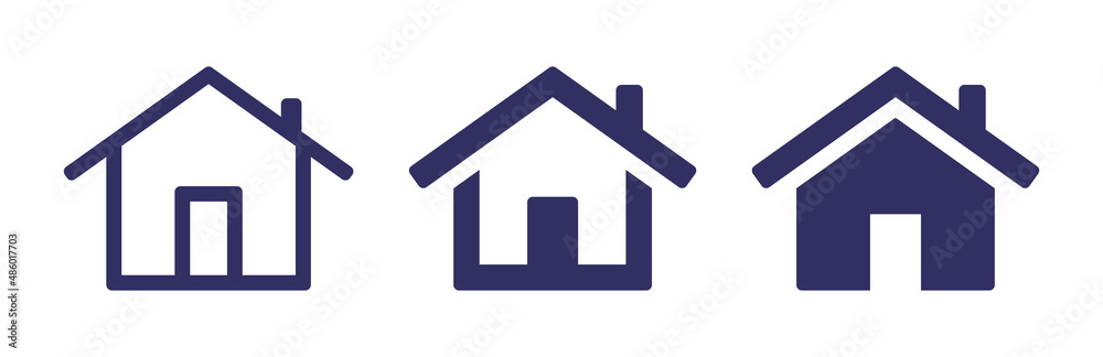 House vector icons. Vector illustration. Real estate concept.