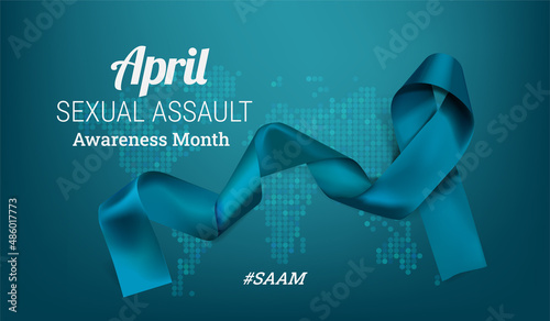 Sexual Assault Awareness Month-April concept with ribbon