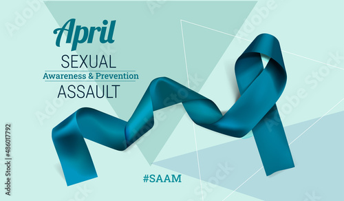 Sexual Assault Awareness Month-April concept with ribbon