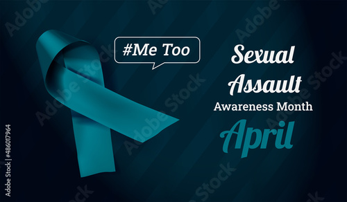Sexual Assault Awareness Month-April concept with ribbon