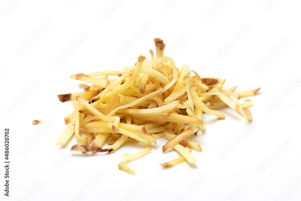 Ginger and Finger root chopped isolated on white background Ginger and Finger root chopped isolated on white background