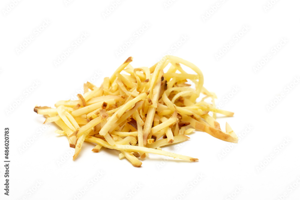 Ginger and Finger root chopped isolated on white background Ginger and Finger root chopped isolated on white background