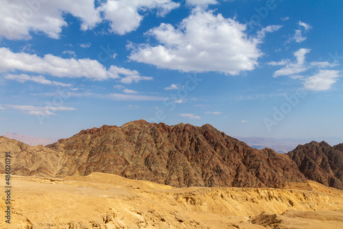 A view of Mt. Solomon in the Eilat mountains in the south of Israel.