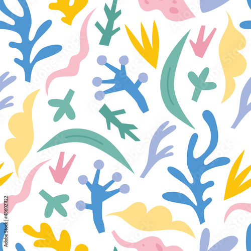Seamless vector pattern fith flowers. Floral illustration