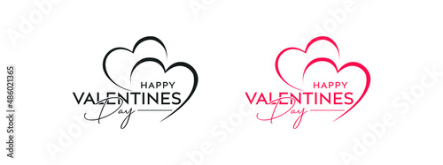 Abstract happy valentines day logo, happy valentines day , love vector logo design, pink color, red color, black color vector logo design, happy valentines day 