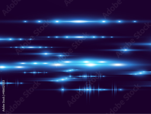   Light blue vector special effect. Glowing beautiful bright lines on a dark background.   © Olga
