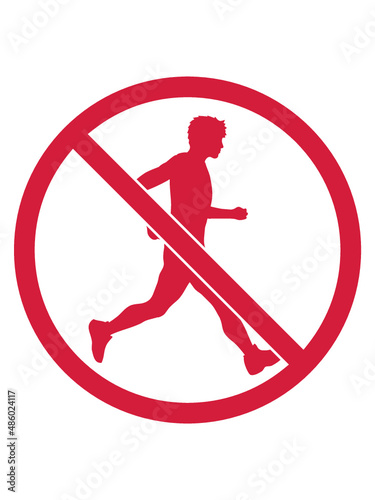 Verboten Schild Joggen 